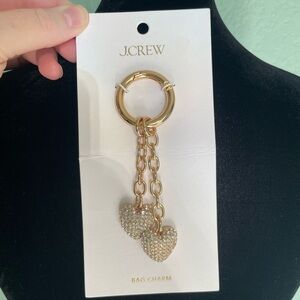 J. Crew Gold Heart Bag Charm